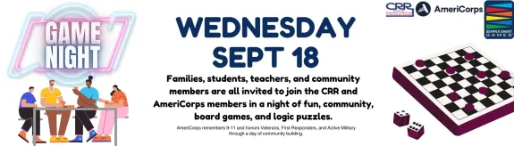 Game night banner website