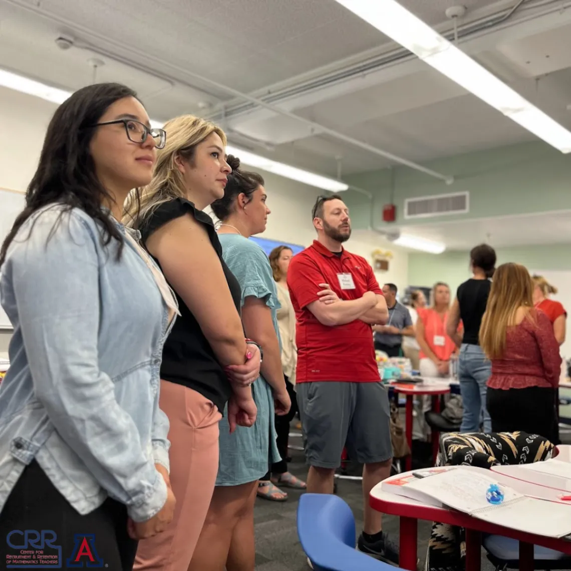 Micheal Perkins guiding a group of teachers