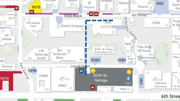 MAP to PAS from Parking Garage 